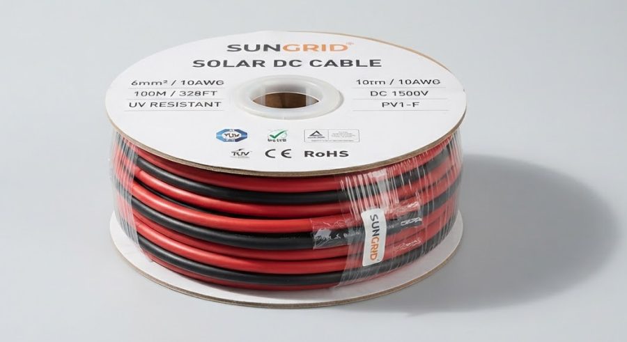 Solar DC Cable 6mm — 100m Roll (TUV Certified) — alternate view
